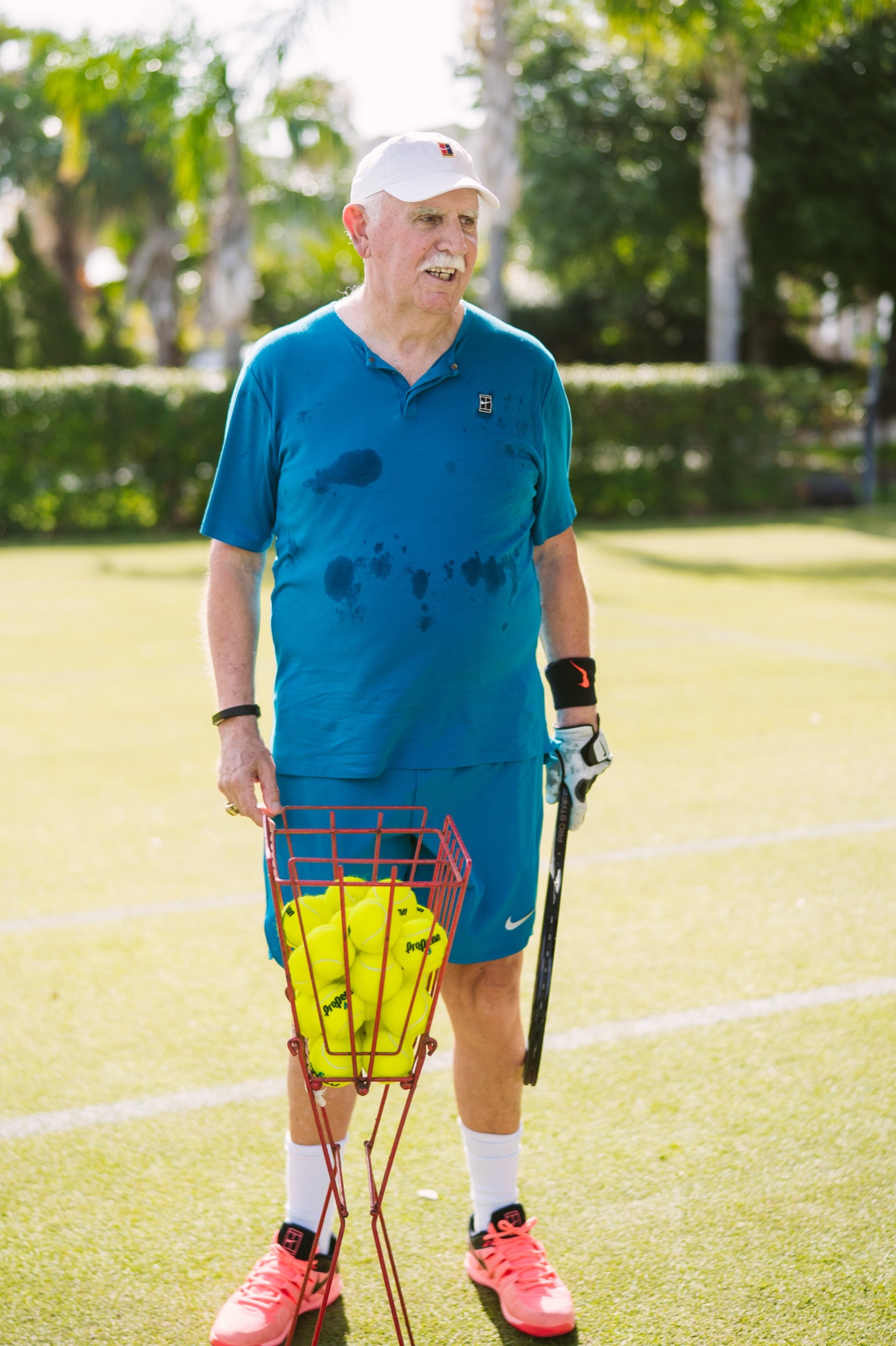 Group at the net with Owen Davidson